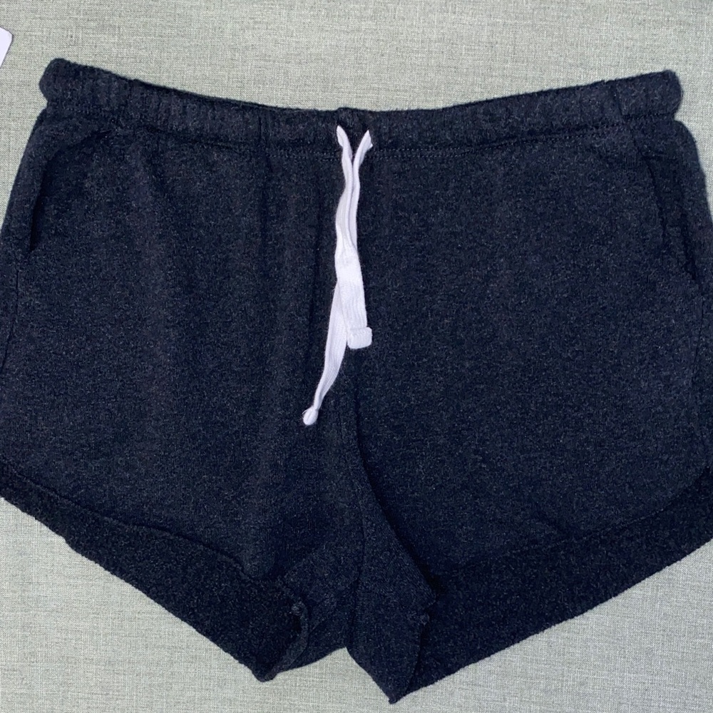 Colsie Dark Grey Athletic/Lounge Shorts with White Drawstring